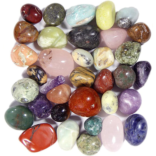 Tumbled Crystal Stones Assorted Gemstone Bulk Natural Polished Rock Energy Balancing Reiki Chakra Healing Aquarium Gravel Polished Decorative Rock Mixed Color Stones