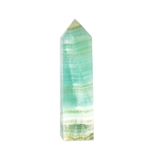 Pakistan Sea Green Pistachio Calcite Stone Tower