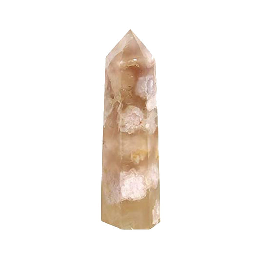 Madagascar Natural Flower Agate Crystal Quartz Tower