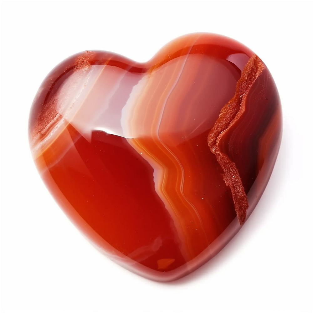 Heart Shaped Carnelian Red Agate Crystal Healing Root Chakra Reiki Polished Pocket Palm Stone