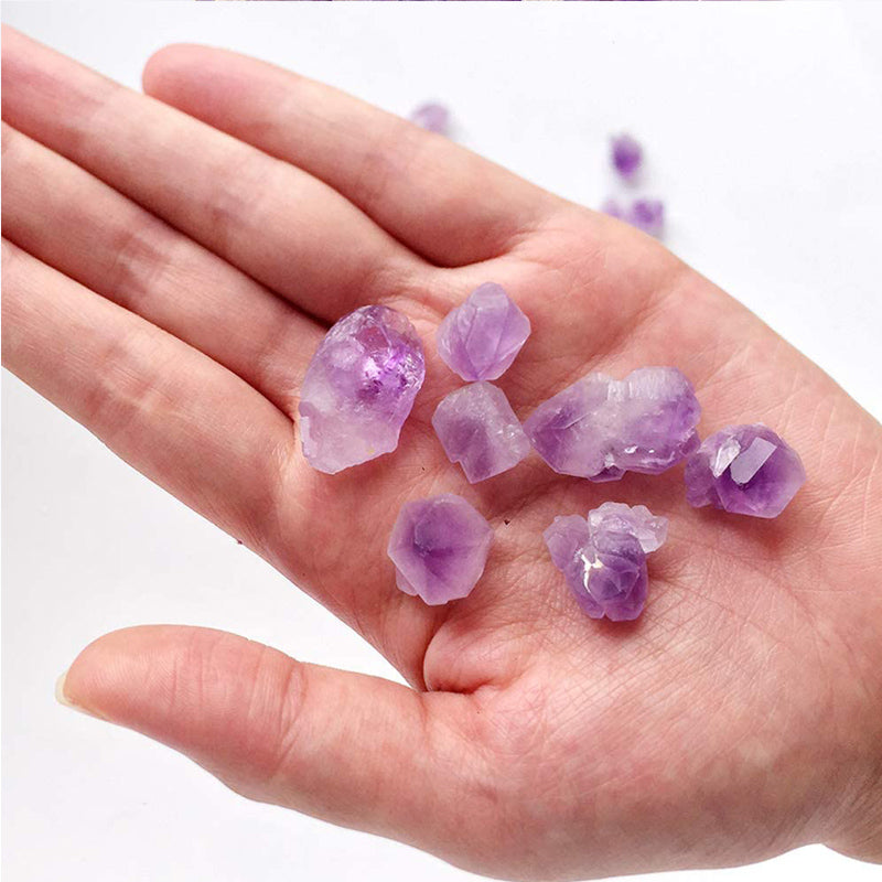 1lb Natural Amethyst Clusters Chips Crystal Healing Raw Tumbled Stone