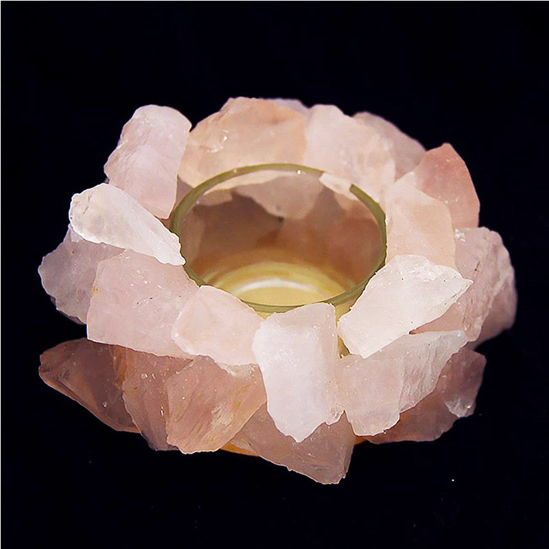 Crystal Rough Stone Votive Candle Holder Tealight