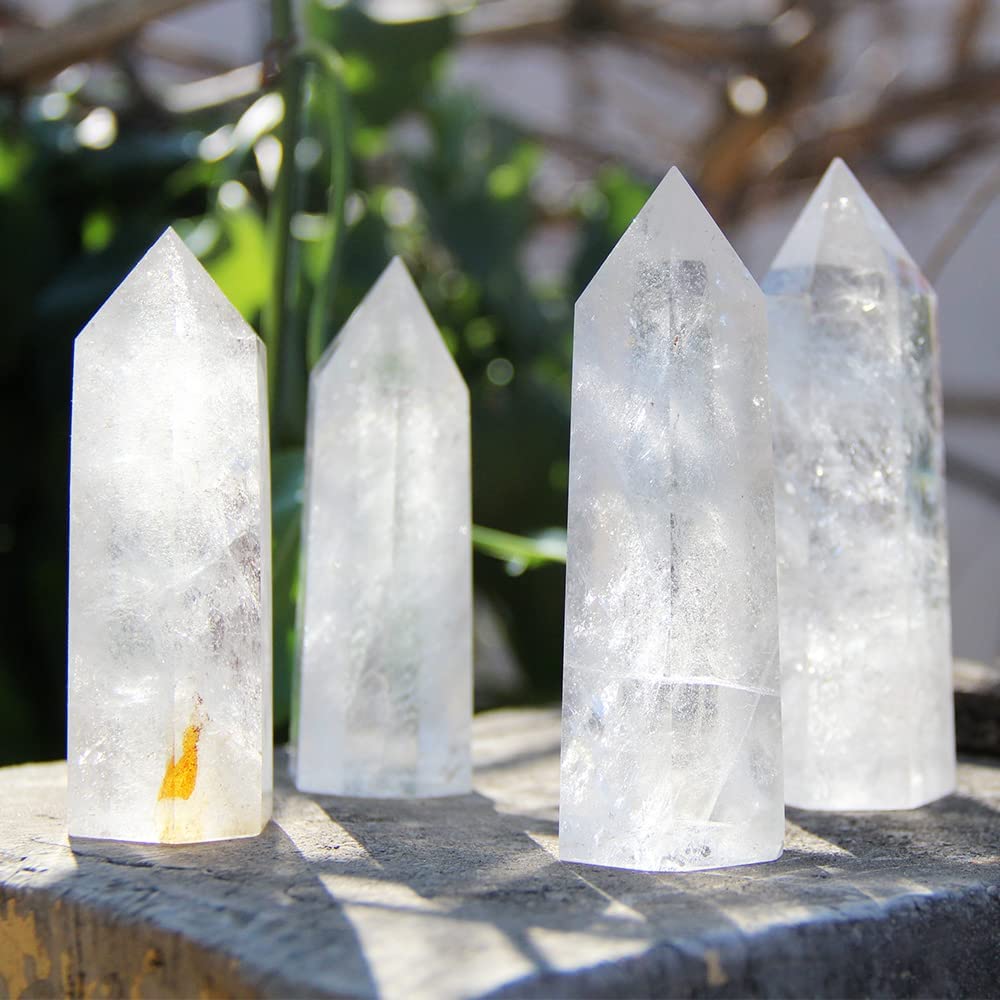 Large Clear Quartz Tower White Crystal Wand Healing Stone