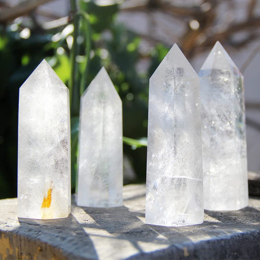 Large Clear Quartz Tower White Crystal Wand Healing Stone