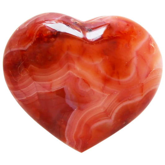 Heart Shaped Carnelian Red Agate Crystal Healing Root Chakra Reiki Polished Pocket Palm Stone